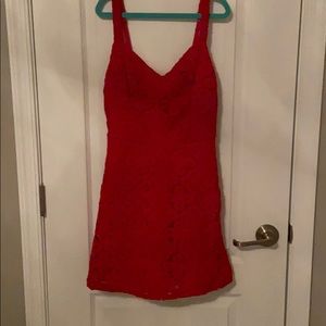 hollister red floral dress